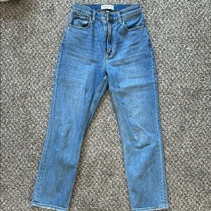 Abercrombie Ankle Straight Ultra High Rise Jeans - Size 25, curve love